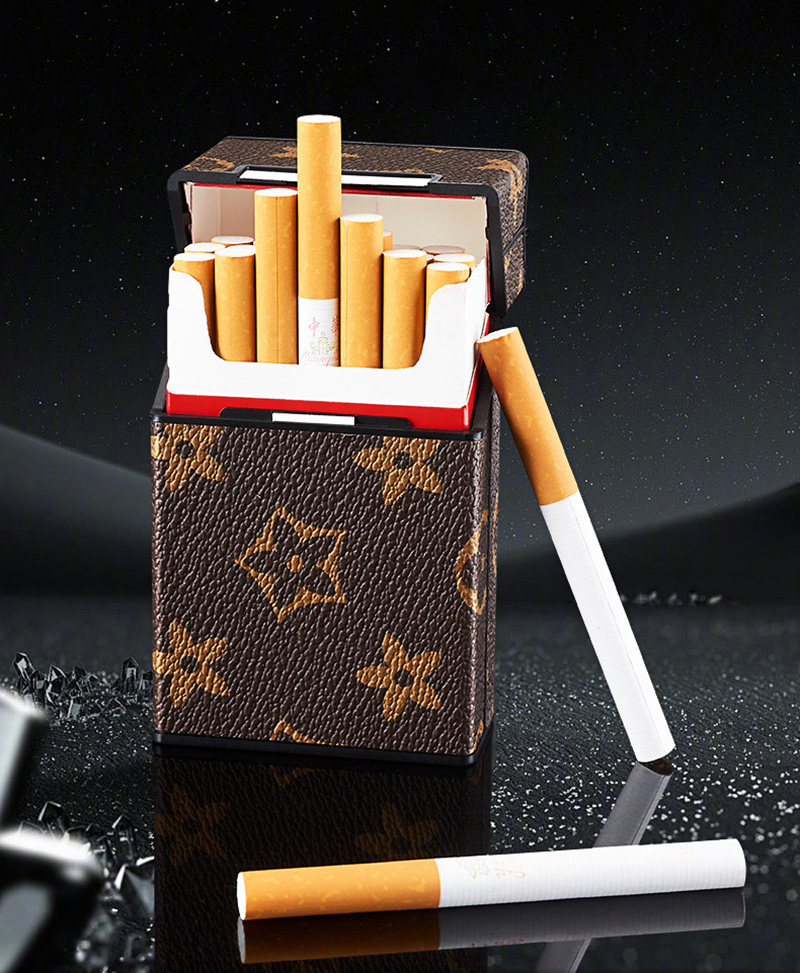 Hộp Đựng Thuốc 20 Điếu Lớn Ngắn Bọc Da