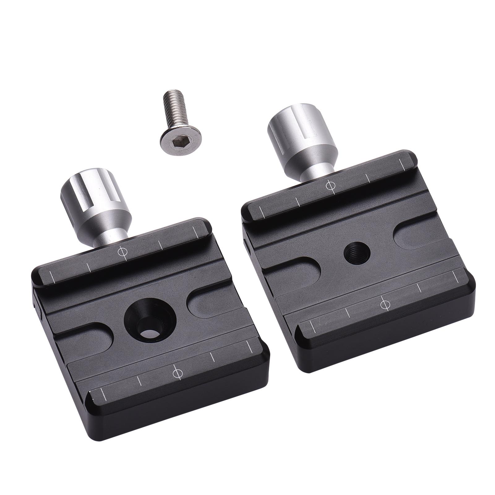 Tấm kẹp nhả nhanh đôi 50mm với lỗ vặn 1/4 inch cho đầu bi của chân máy ảnh