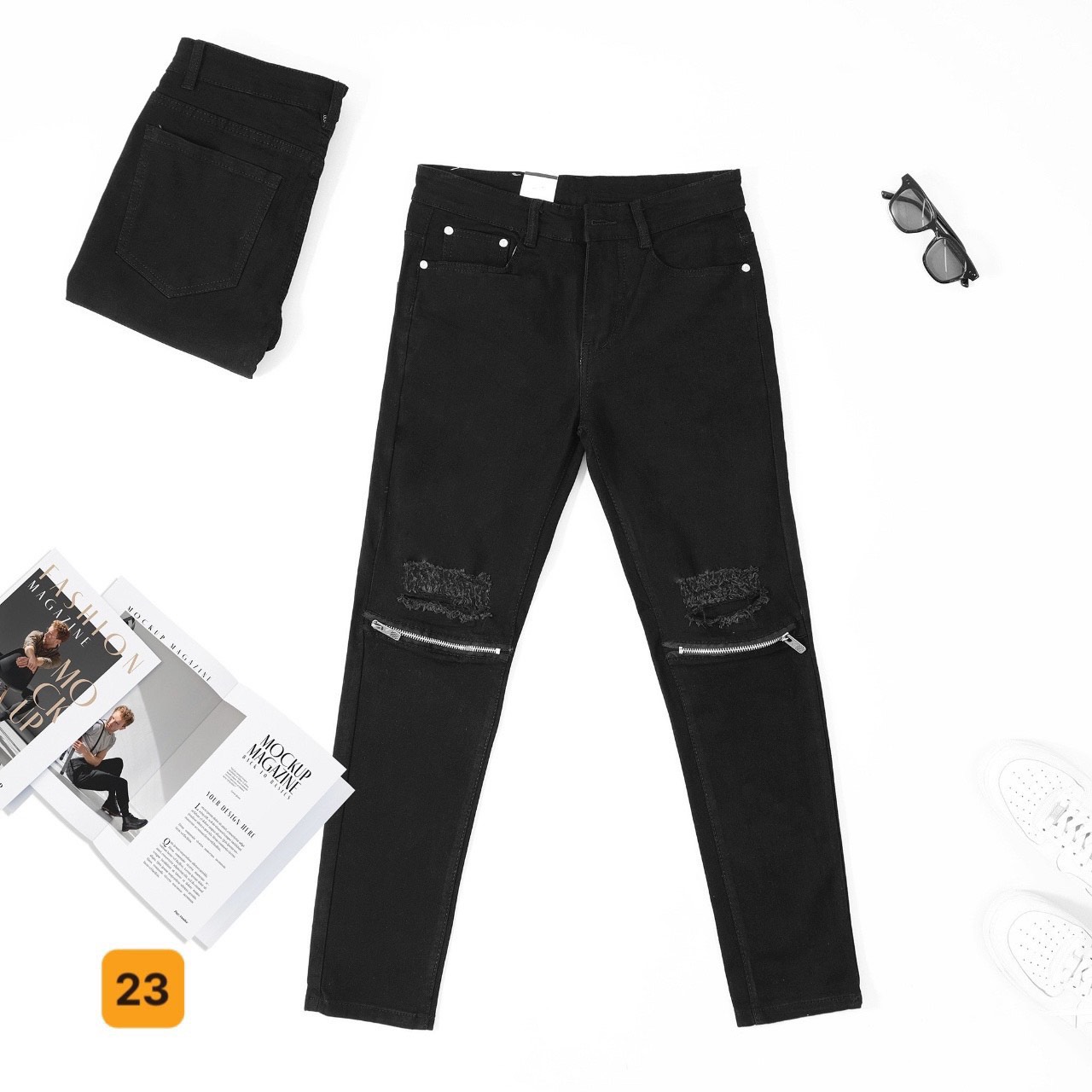 Quần jean nam, quần bò nam co dãn nhẹ, phối họa tiết thời trang cao cấp Julido Store, mẫu mới MS23