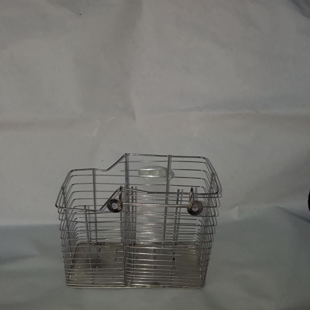 Ống đôi đựng đũa muỗng inox. mỏng - Gia dụng Dũng Hà