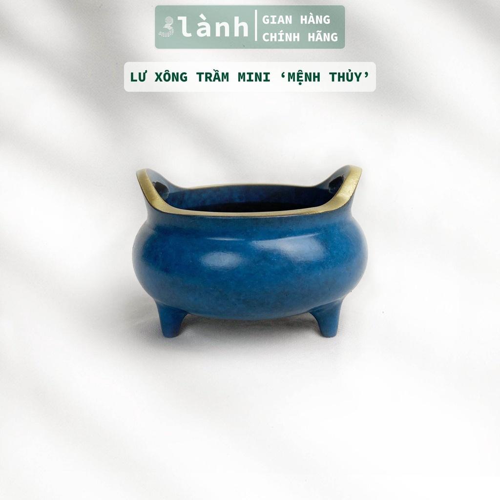 Lư Xông Nhang Trầm Hương Đồng Đúc Loại Mini 4cm 3 Lành Màu Phong Thủy Trang Trí Nhà Bàn Thờ Dâng Hương Thư Giãn