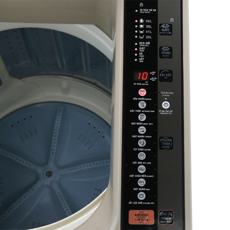 Máy Giặt Cửa Trên Aqua AQW-U91CT-N - Hàng Chính hãng