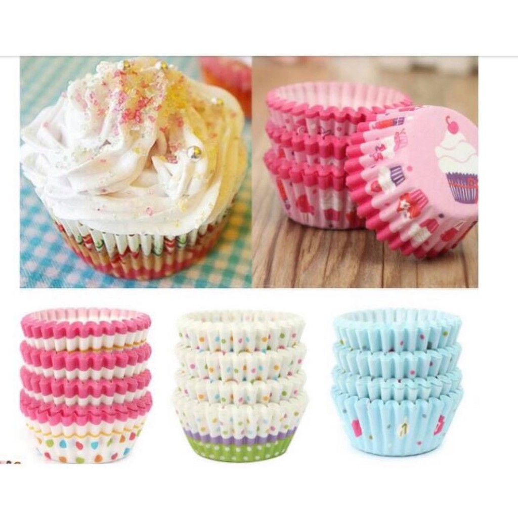 100 Khuôn Giấy Lót KETILO Giấy Mềm Cao 3cm Lót Cupcake, Bánh Hấp, Bánh Nướng Nhiều Màu, Hình-CHÍNH HÃNG( Giao Ngẫu Nhiên) CC1