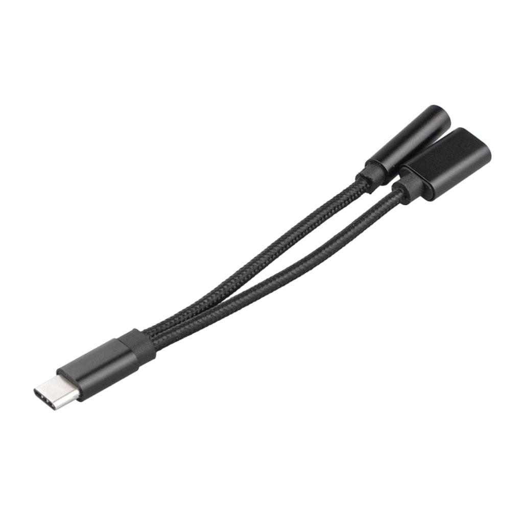 Type C To 3.5 Mm And Charger 2 In1 Headphone Audio Jack USB C