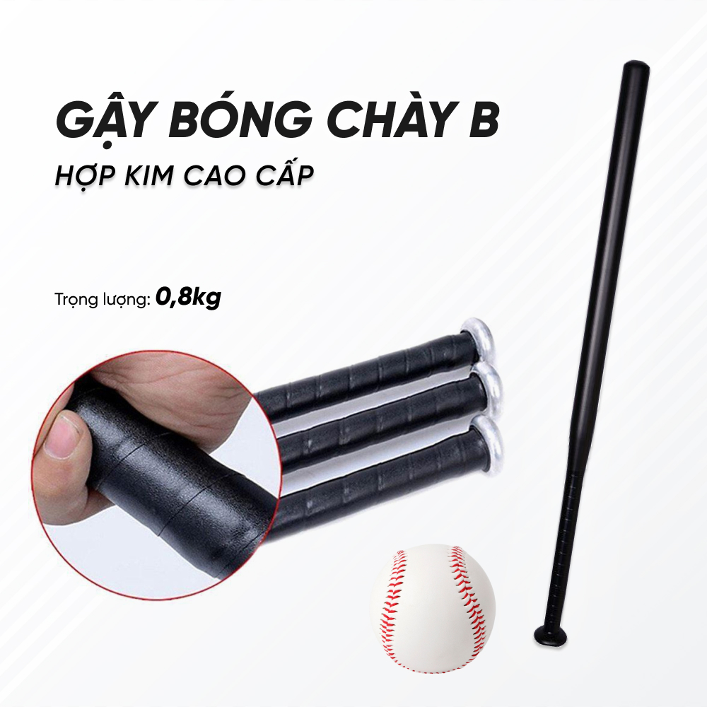 Gậy bóng chày hợp kim nhôm, dài 72cm, có phủ sơn chống gỉ sét, chắc chắn và có độ bền cao, cầm gọn nhẹ (Tặng túi đựng)