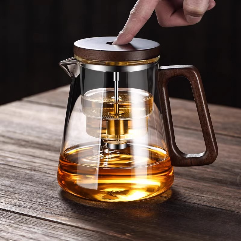 Ấm Trà Thủy Tinh, Bình Pha Trà Cao Cấp Chịu Được Nhiệt Độ Cao, Dung Tích 800ml