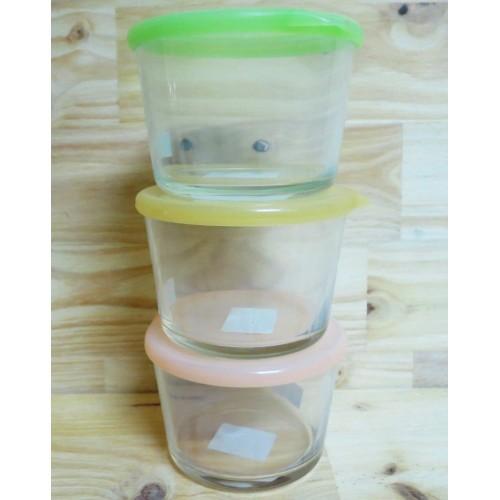 Hộp thủy tinh tròn đựng thực phẩm có nắp đậy 250ml sản xuất tại Nhật Bản