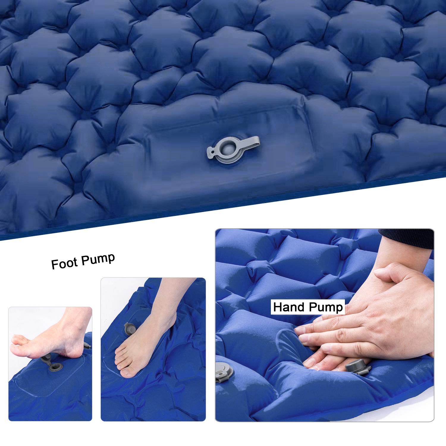 Nệm Hơi Siêu Nhẹ Dành Cho 2 Người Chống Nước Dễ Dàng Mang Theo Phù Hợp Các Hoạt Động Ngoài Trời Cắm Trại Có Kèm Gối Ngủ