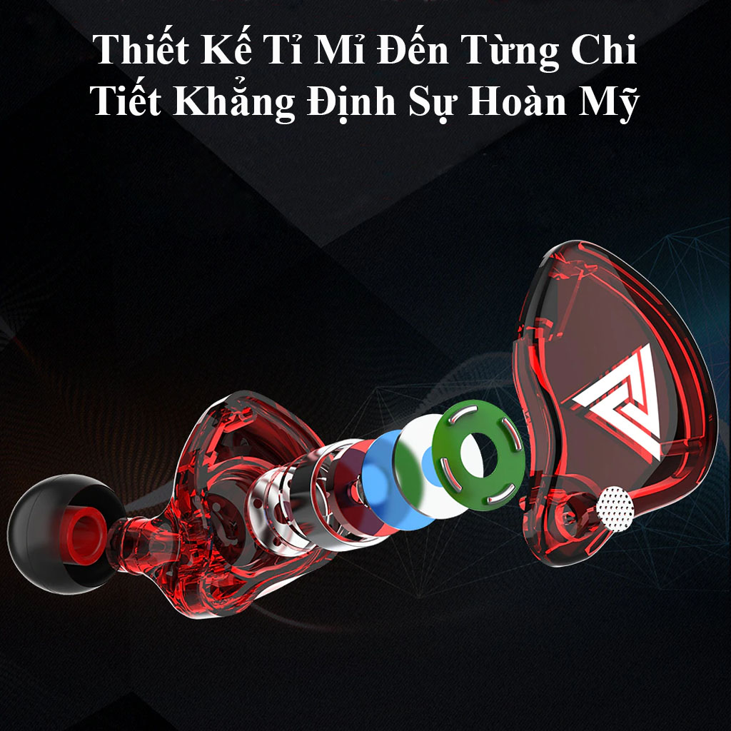 Tai Nghe Nhét Tai QKZ-AK6 Bass Siêu Khủng Âm Thanh Cực Đỉnh Chống Ồn Có Mic Đàm Thoại - Hàng Nhập Khẩu