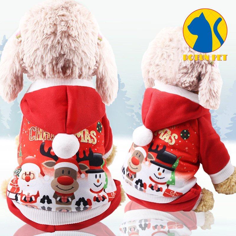 Áo 4 chân danh cho chó mèo họa tiết giáng sinh, noel