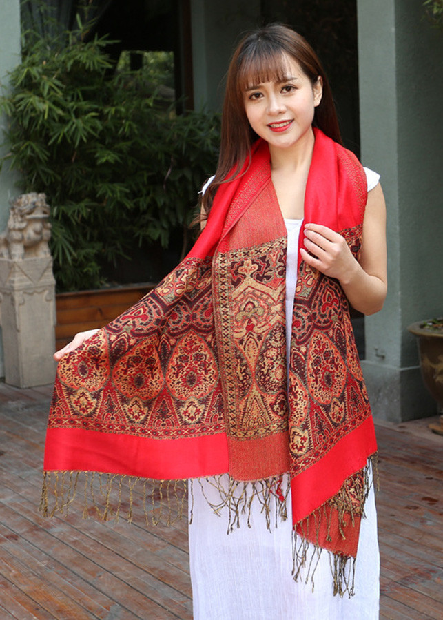 Khăn Pashmina Thêu Kim Tuyến – PMT905