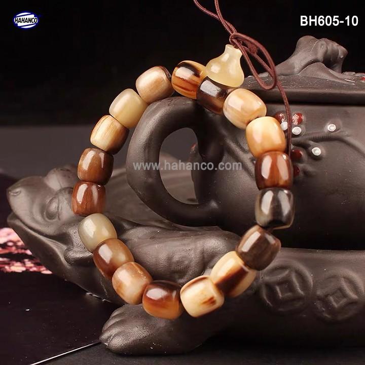 Vòng tay đốt trúc bằng sừng bò Châu Phi BH605 - Phú quý và trường tồn - con người quân tử