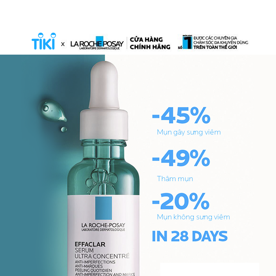 Tinh chất giảm mụn giảm thâm và tái tạo da  3 tác động La Roche-Posay Effaclar Serum 30ml