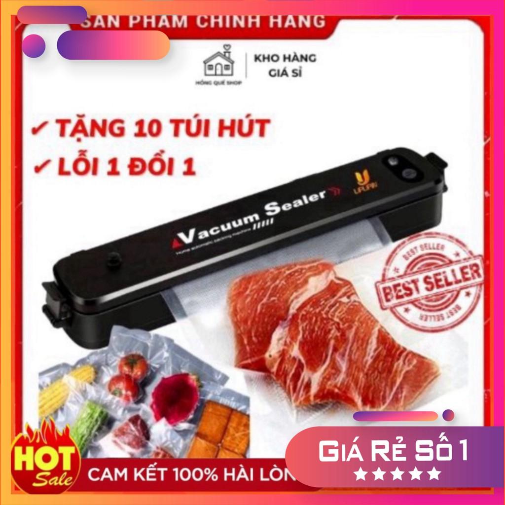 Máy Hút Chân Không Thực Phẩm Kèm Hàn Miệng Túi Vacuum Sealer ( tặng 10 túi hút ) BBZ Store