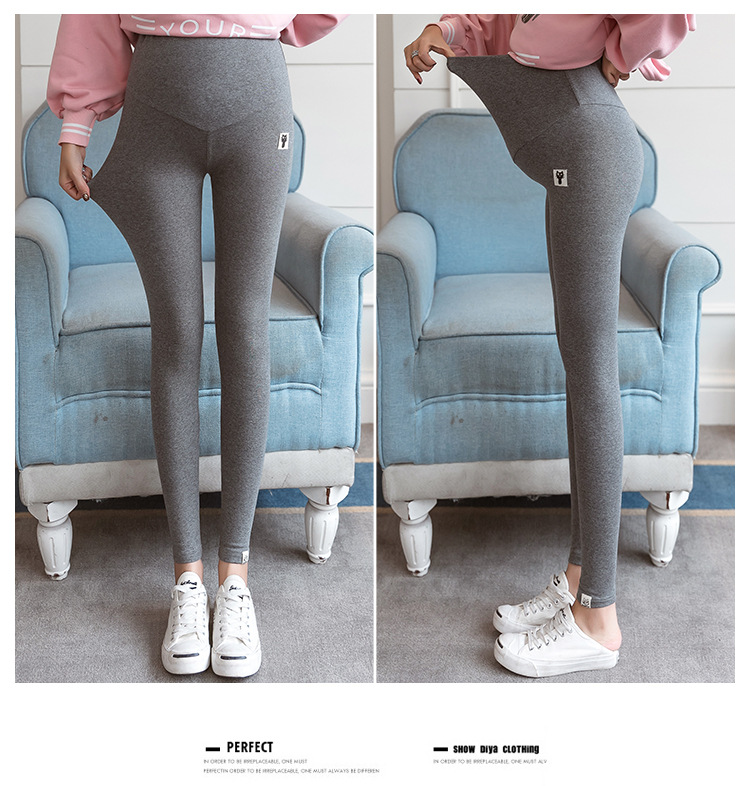 Quần legging bầu - quần tất bầu cạp cao có chun chỉnh bụng cài cúc