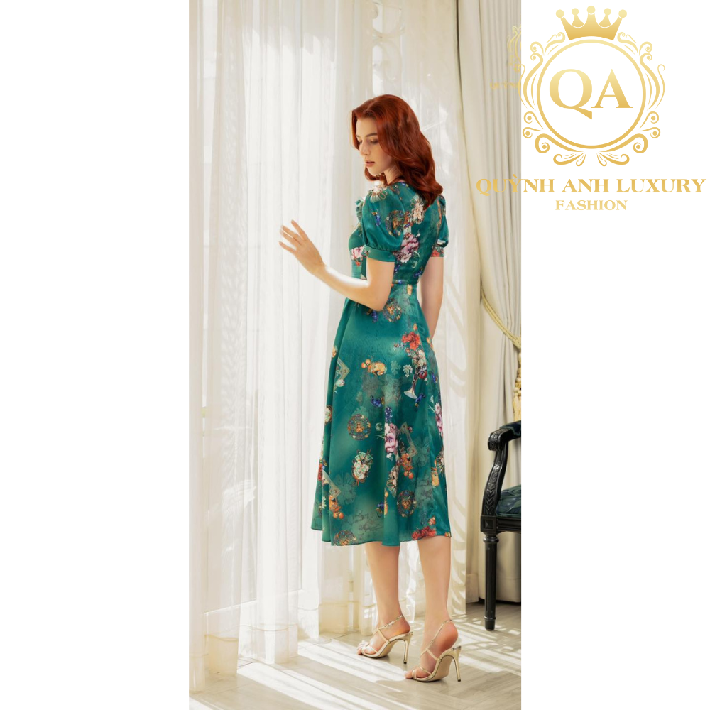 Đầm xoè nữ trung niên cao cấp