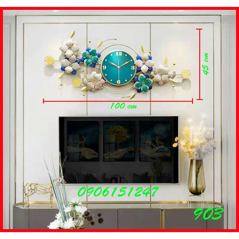 Đồng hồ treo tường trang trí decor 903 kích thước 100 x 45 cm