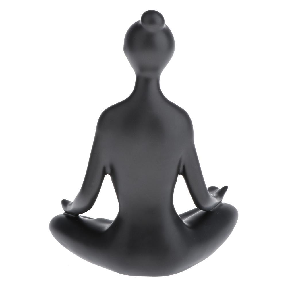 Home Ceramic Yoga Girl Ornaments Sculpture Decoration Home Furnishing