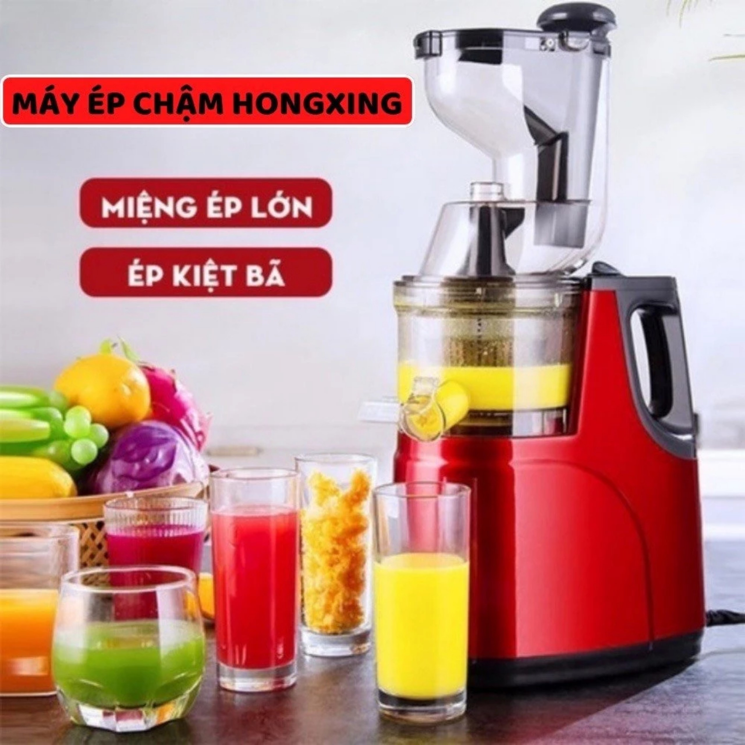 Máy ép chậm Hongxin RH-312, ép kiệt bã, tận hưởng trọn vẹn hương vị, hàng nhập khẩu