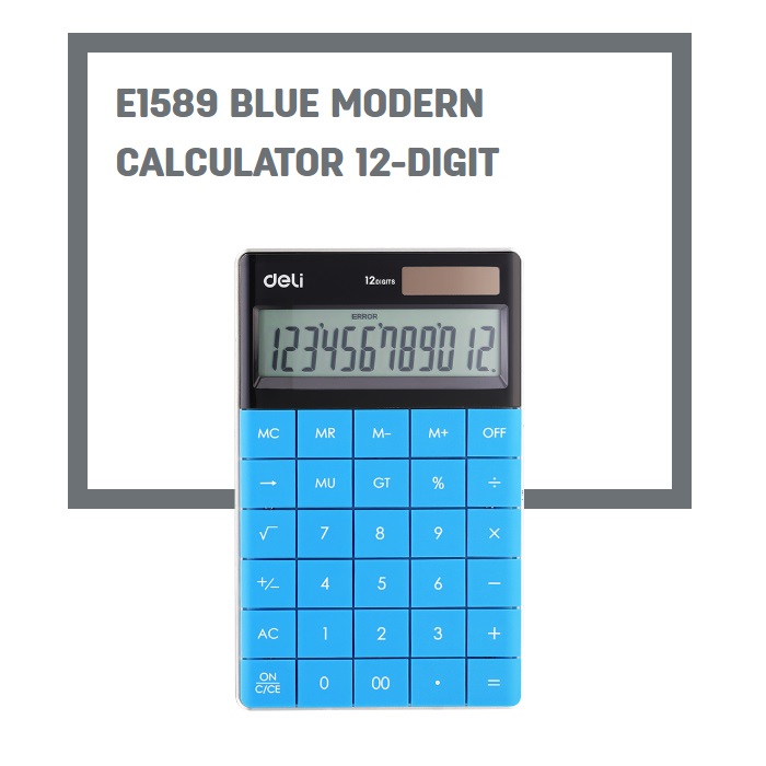 Máy tính TOUCH nhiều màu Deli 1589 Modern Calculator 12-Digit Giao màu ngẫu nhiên