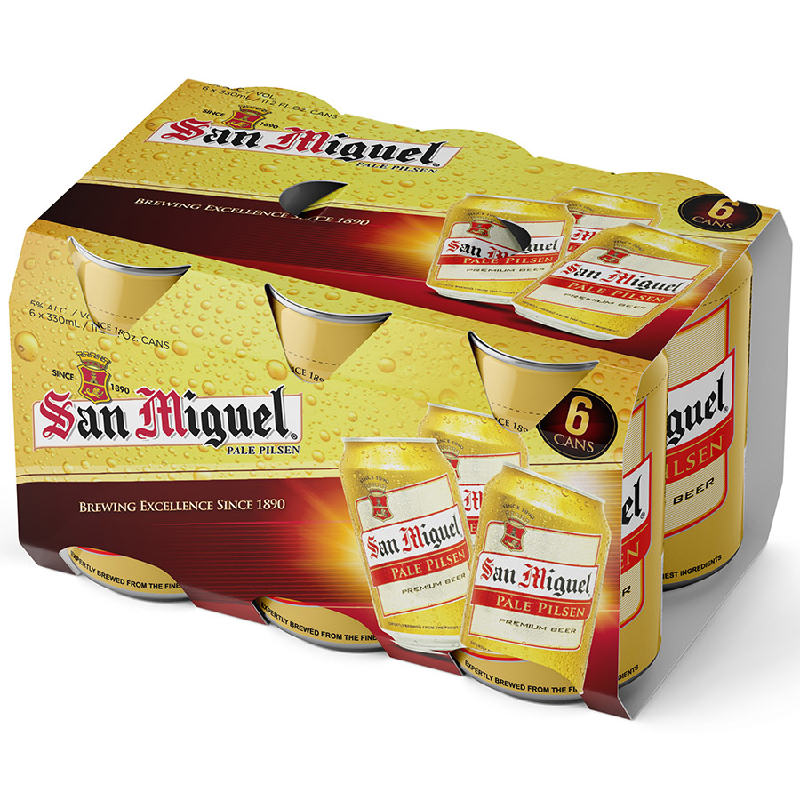 Lốc 6 lon Bia San Miguel Pale Pilsen lon 330ml