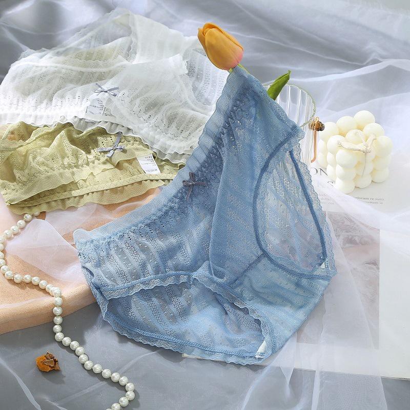 Combo 5 Quần lót nữ ren cao cấp chất liệu cotton ren lưới sọc kháng khuẩn thoáng mát siêu tôn dáng - Tada 2316