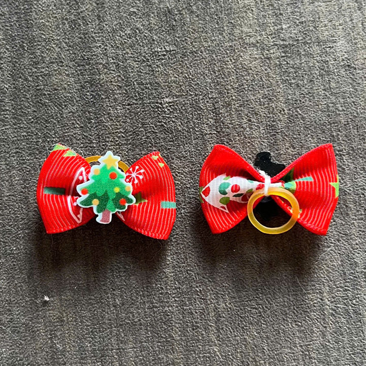 NƠ KẸP TÓC CÀI TÓC BUỘC TÓC GIÁNG SINH NOEL DỄ THƯƠNG MÃ 20 XINH XẮN CHO THÚ CƯNG CHÓ MÈO