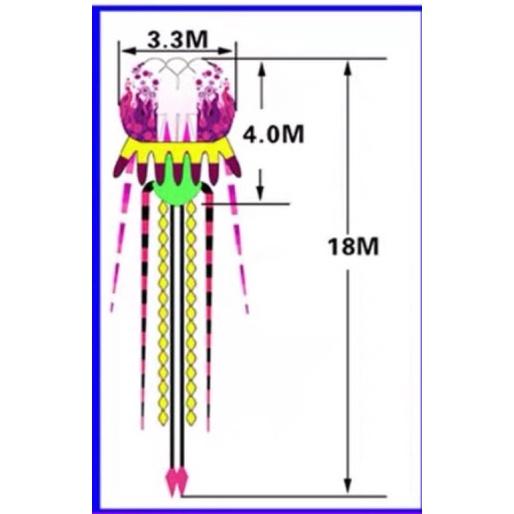 Diều khí động học sứa biển size khủng 18 mét - vải full ristop, hàng nhập cao cấp ( diều 3d, diều thả, diều)