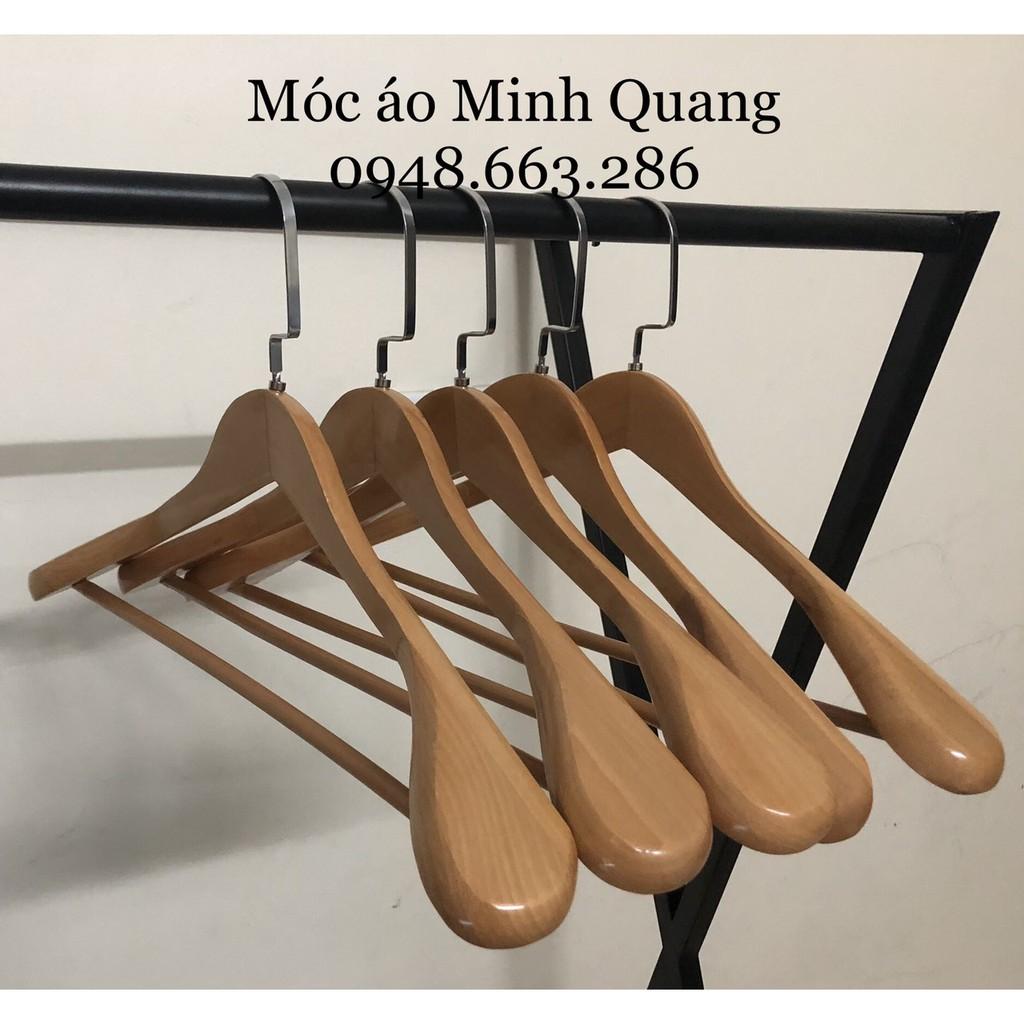 Móc treo qumóc treo quần áo vest-mắc cao cấp làm từ gỗ tự nhiên 100%-vai dày 5cm