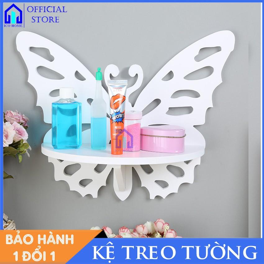 Kệ treo tường trang trí phòng khách hình con bướm IHW-17- ICO HOME