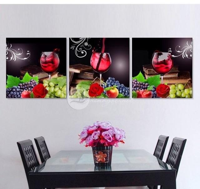 20 mẫu tranh treo phòng ăn ,cầu thang bộ 3 tấm tranh treo tường , tranh canvas kích thước 30x30cm.