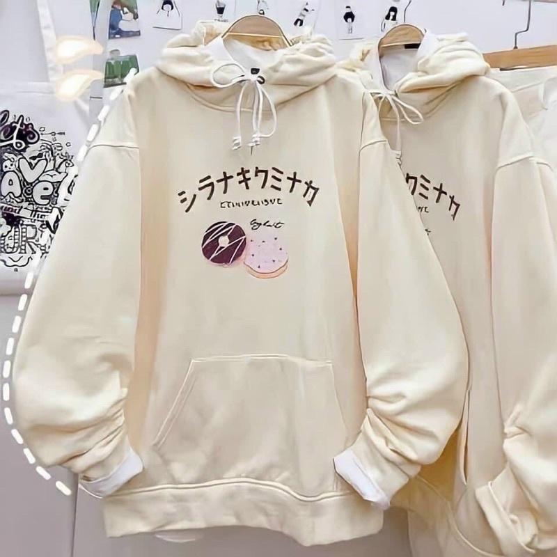 Áo khoác chui đầu hoodie nỉ ngoại tay phồng AN320 unisex ulzzang nam nữ