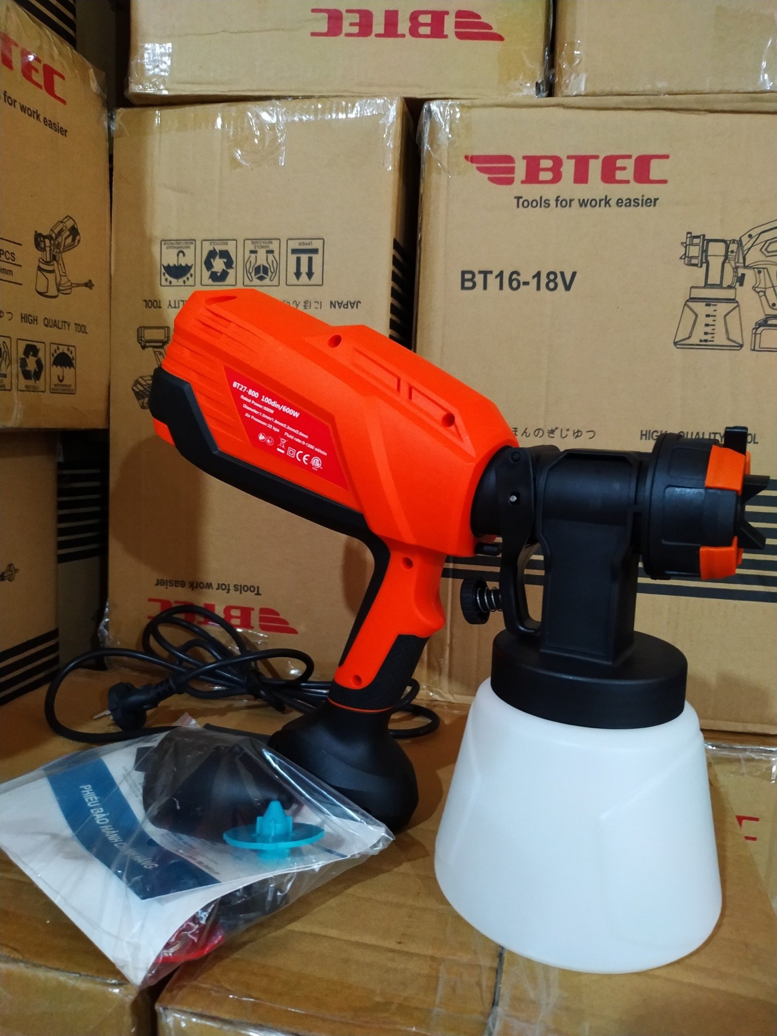 MÁY PHUN SƠN ĐIỆN CẦM TAY BTEC BT27-800 - HÀNG CHÍNH HÃNG