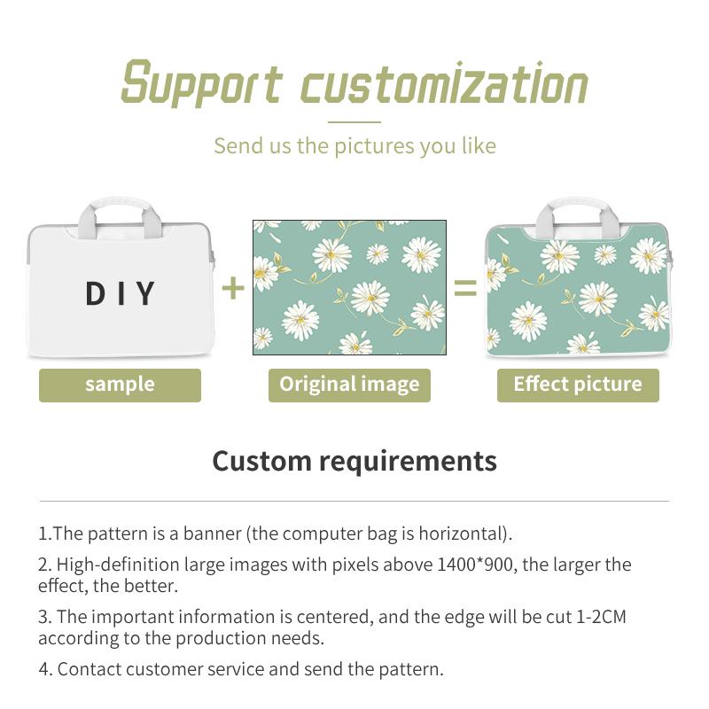 Túi Đựng Laptop PU Máy Tính Đa Năng DIY Laptop Đeo Vai Cầm Tay 12 13 14 15.6 17.3 Inch Cho Macbook/HP/Lenovo/Acer/ASUS