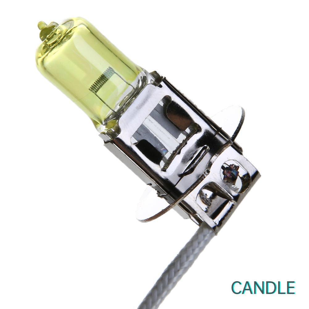 Set 2 Bóng Đèn Halogen H3 12v 55w Ánh Sáng Vàng Cho Đèn Pha Xe Hơi
