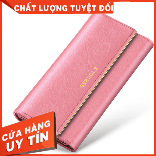 Ví Nữ Dài Da Bò Cao Cấp Chống Đánh Cắp Thông Tin Thẻ Đen/Hồng TVNN379 - Backpackworld HCM