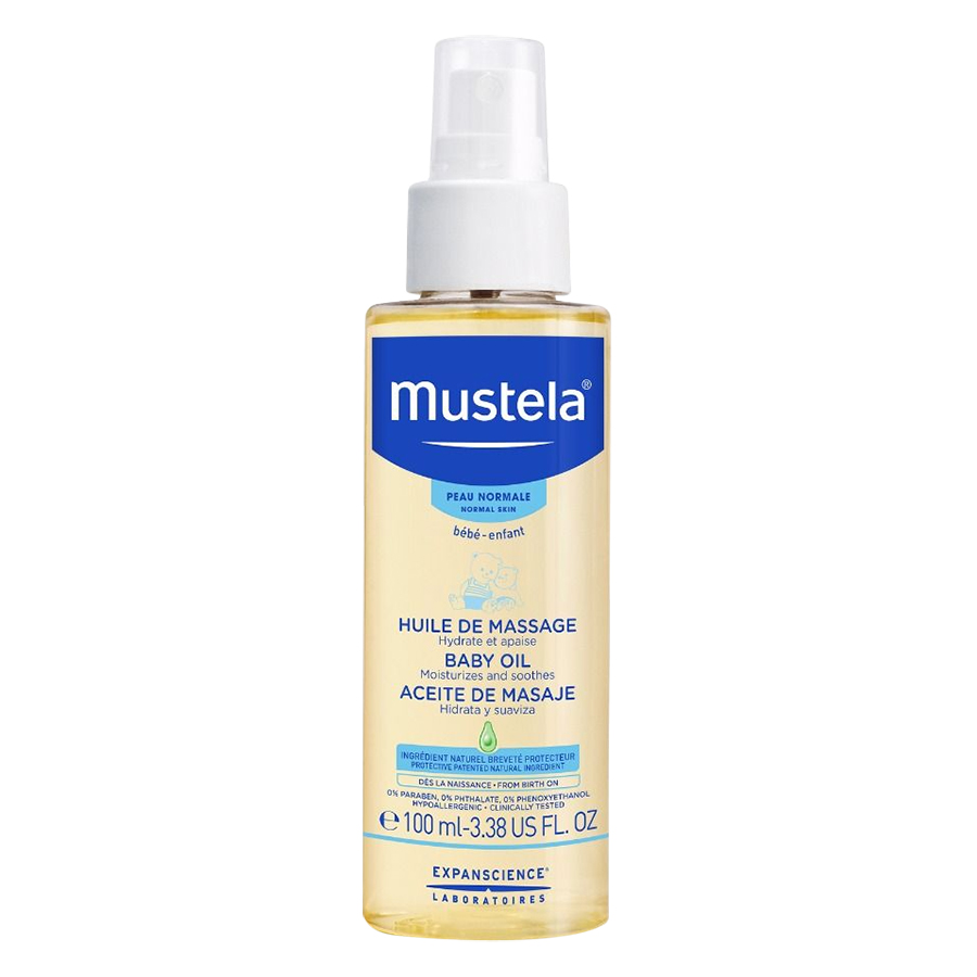 Dầu Massage Cho Trẻ Sơ Sinh Và Em Bé Mustela (100ml)