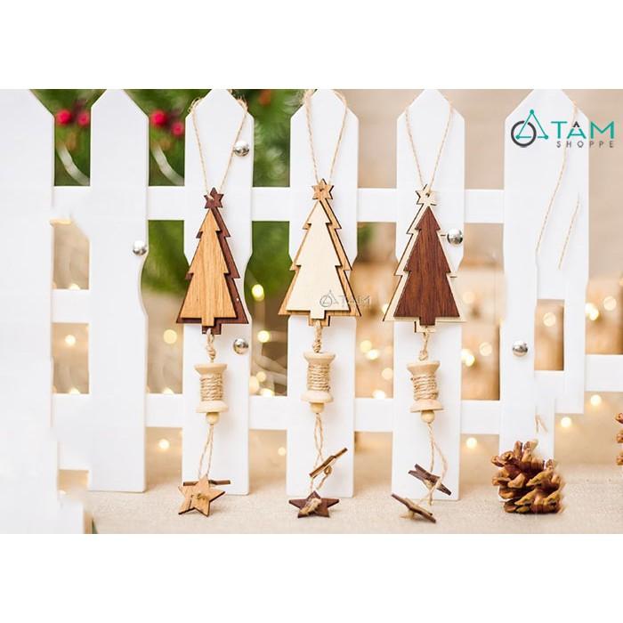 Combo 2 Phụ kiện treo Noel cây thông viền treo 2 sao X-PKTCT-43