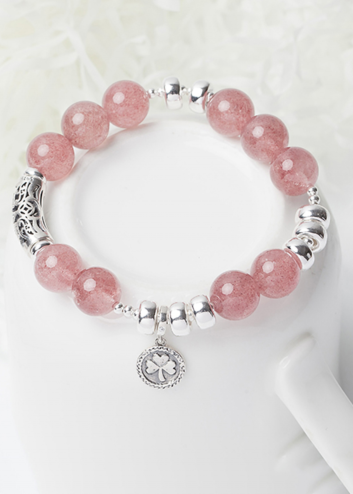 Vòng tay đá thiên nhiên phối charm bạc - Ngọc Quý Gemstones