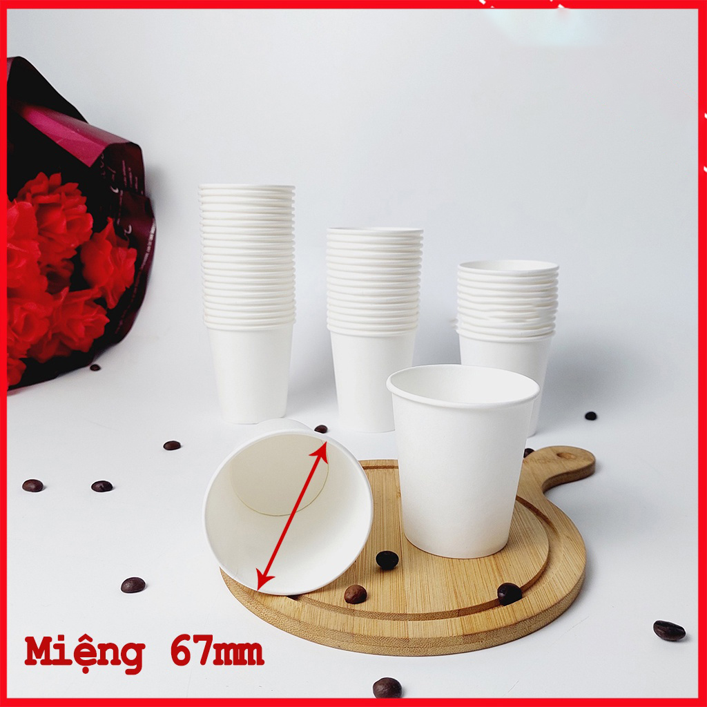 50 cốc giấy 150ml - 5oz ly giấy NHẬP KHẨU HÀN QUỐC cao cấp