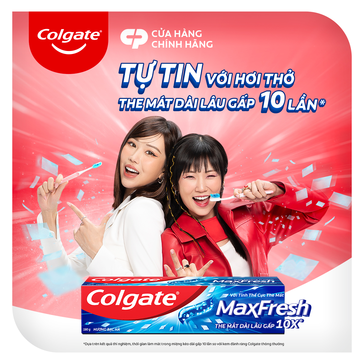 Kem đánh răng Colgate Maxfresh bạc hà the mát 180g/tuýp