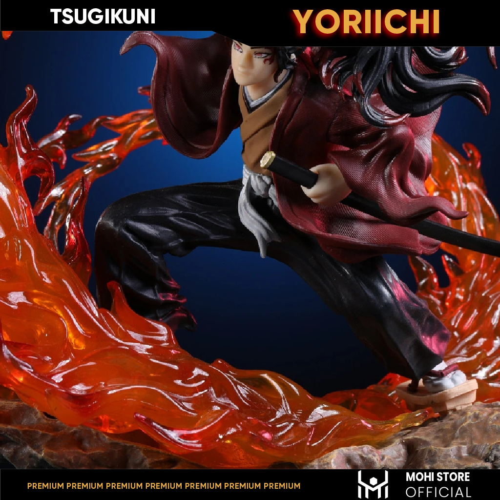 Mô Hình Tsugikuni Yoriichi chiến đấu - có led - cao 30cm - Full box - Kimetsu No Yaiba - Có Hộp Màu
