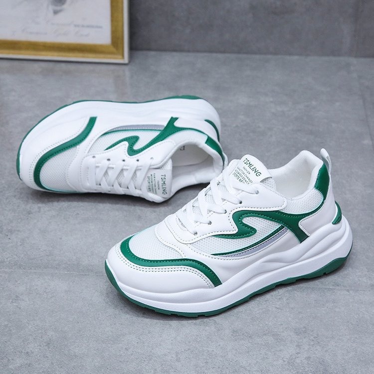 Giày Thể Thao Nữ Sneaker Độn Đé Hàng Đẹp Họa Tiết Tia Sét Hottrend Hàn Quốc D406