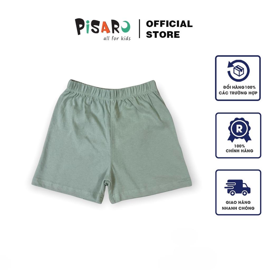 Quần đùi Pisaro Kids chất liệu cotton Hàn cho bé trai bé gái, quần short cho bé mặc hè