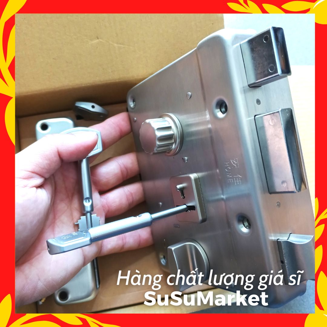 Khoá cổng HOME | Nguyên khối Inox 304 | Siêu khoá Đài Loan thách thức siêu trộm |