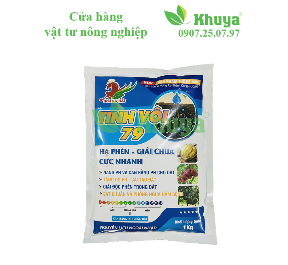 Phân bón Hoàng Hải Tinh Vôi 79 Hạ Phèn - Cân bằng pH Đất