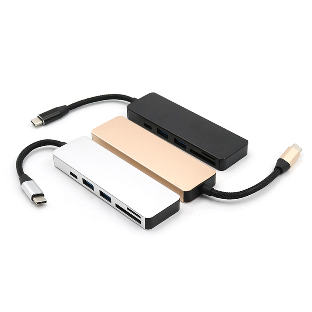 Bộ Chuyển Đổi Đa Cổng USB C Hub 5 Trong 1 Với 1 Cổng USB 3.1 Và 2 Cổng USB 3.0 Đầu Đọc Thẻ Nhớ SD TF Cho Thiết Bị Loại C