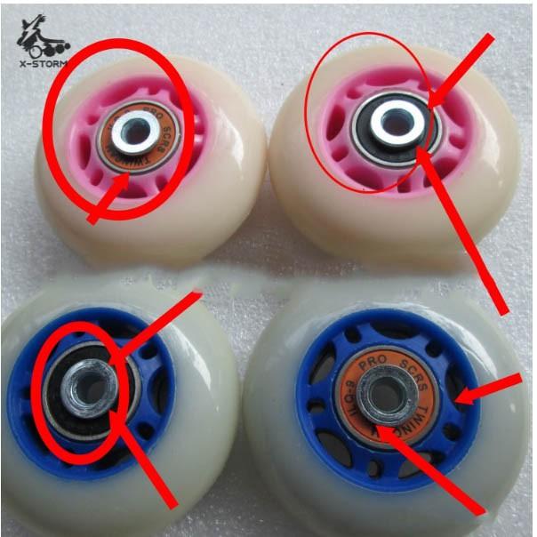 Bánh xe patin có đèn led , cao su có độ bám đường rất tốt