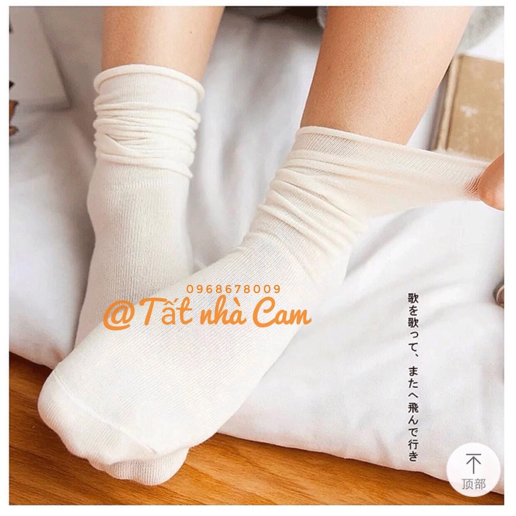 TẤT VỚ CAO CỔ NAM NỮ VINTAGE NHÚN HÀN QUỐC - CAM CAM VINTAGE