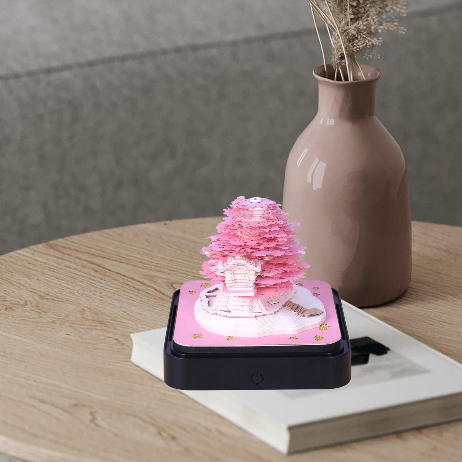 Memo Pad DIY Paper Carving Art Craft 3D Memo Pad with Light